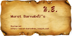 Wurst Barnabás névjegykártya