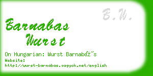 barnabas wurst business card